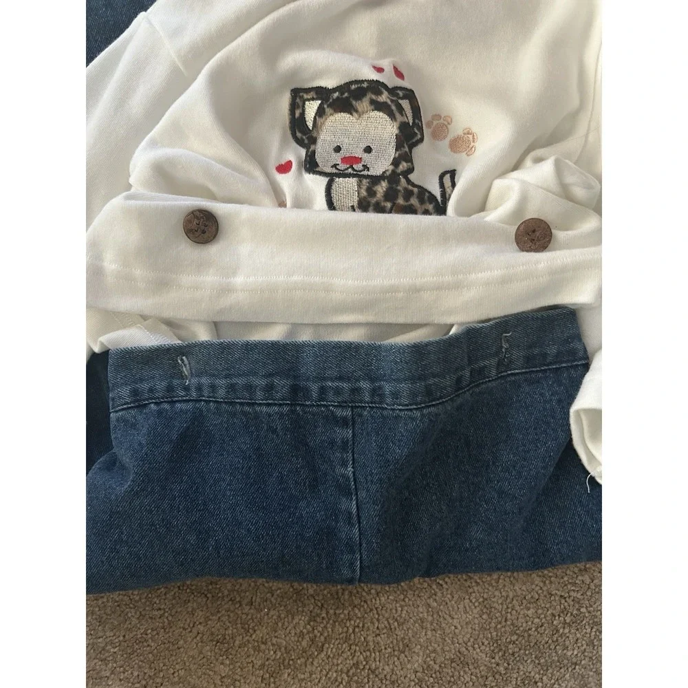 Vintage Tumble Bears Toddler 2 Pc Outfit Size 4T Featuring Button Connections